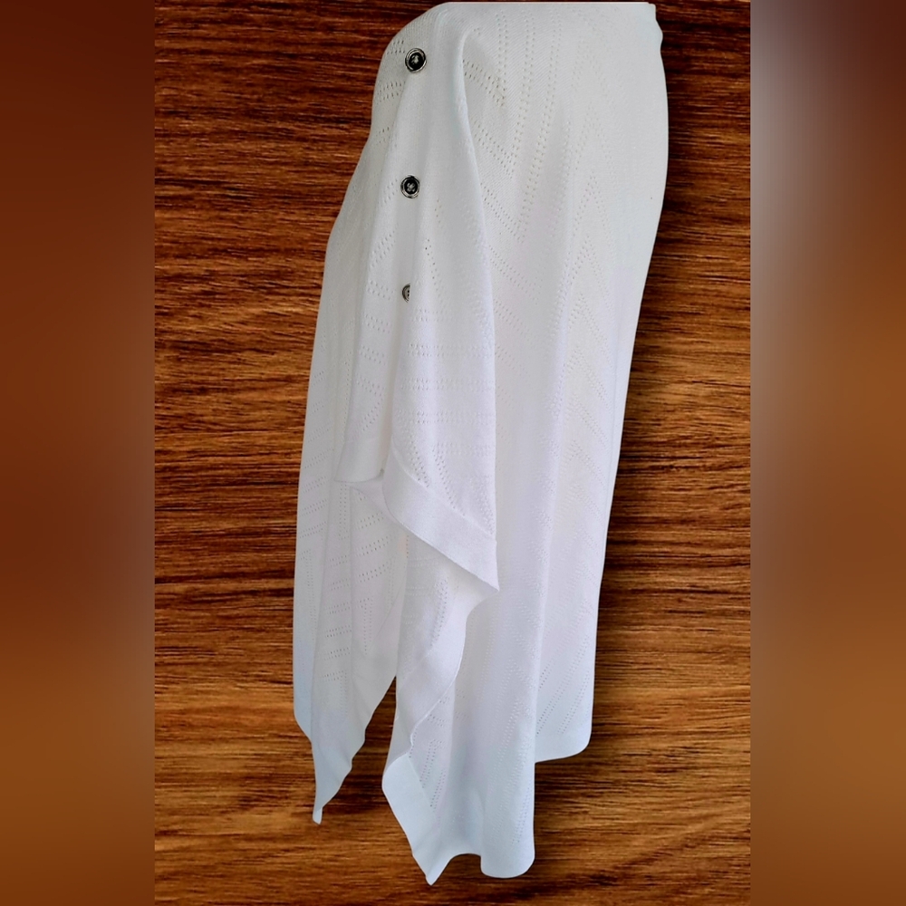 Talbots White Off-Shoulder Knit Sweater - Picture 4 of 7